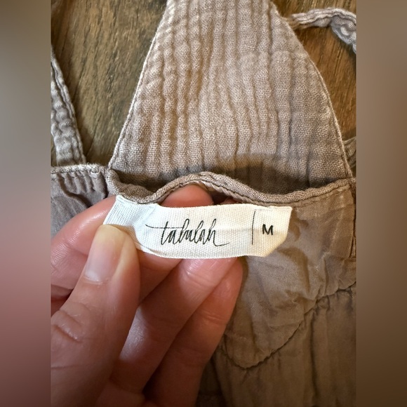 Talulah Ash Mocha Mineral Washed Cotton
Jumpsuit Sz M - Picture 6 of 10